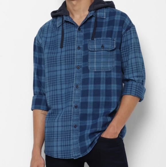 American Eagle Outfitters Other - American Eagle Hooded Denim Shirt